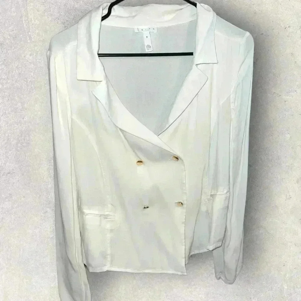Medium leith white button down blazer
